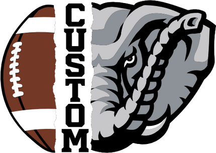 (145-1i-09) Elephant Split Mascot Football