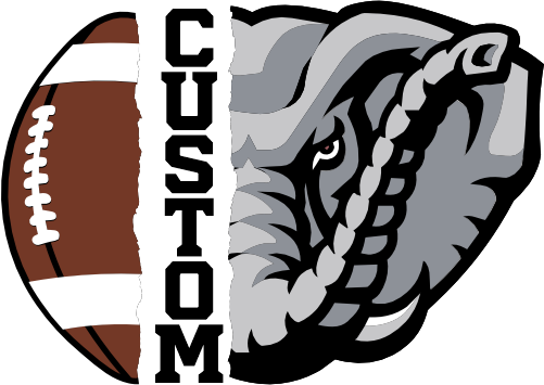 (145-1i-09) Elephant Split Mascot Football