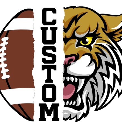 (145-1i-11) Wildcat Split Mascot Football