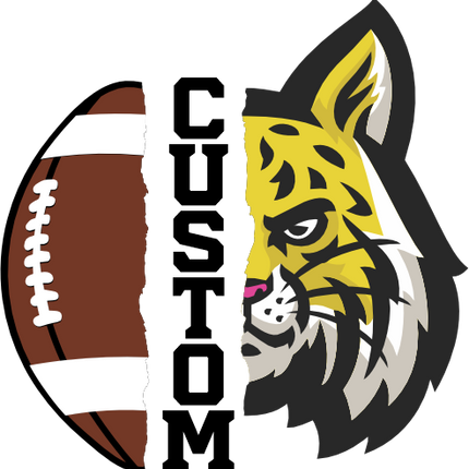 (145-1i-16) Wildcat Split Mascot Football