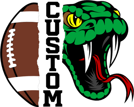 (145-1i-17) Snake Split Mascot Football