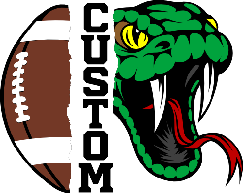 (145-1i-17) Snake Split Mascot Football