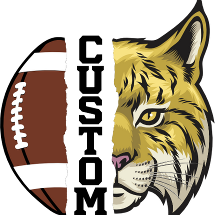 (145-1i-19) Wildcat Split Mascot Football