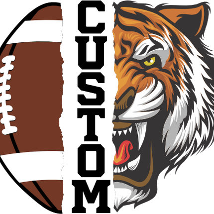(145-1i-20) Tiger Split Mascot Football