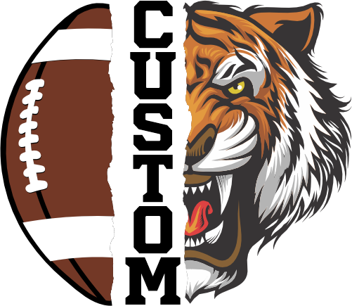 (145-1i-20) Tiger Split Mascot Football