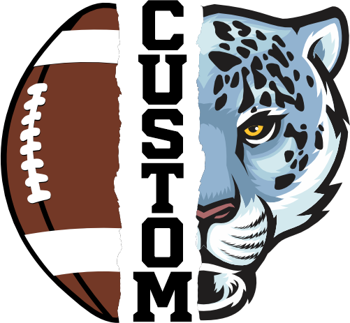 (145-1i-21) Snow Leopard Split Mascot Football