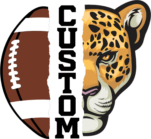 (145-1i-22) Leopard Split Mascot Football