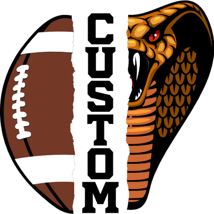 (145-1i-24) Cobra Split Mascot Football