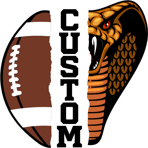 (145-1i-24) Cobra Split Mascot Football
