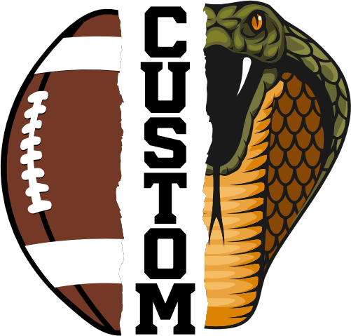 (145-1i-25) Cobra Split Mascot Football