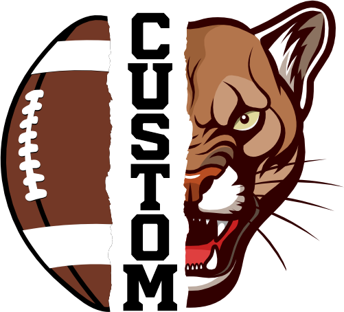 (145-1i-29) Cougar Split Mascot Football
