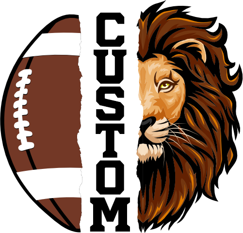 (145-1i-31) Lion Split Mascot Football
