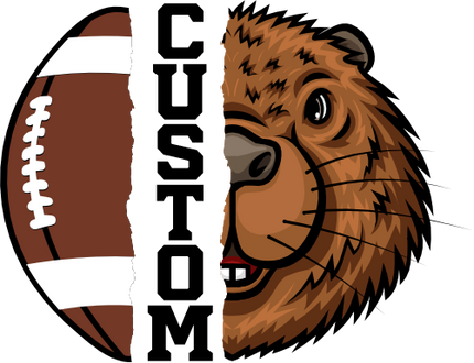 (145-1i-32) Beaver Split Mascot Football
