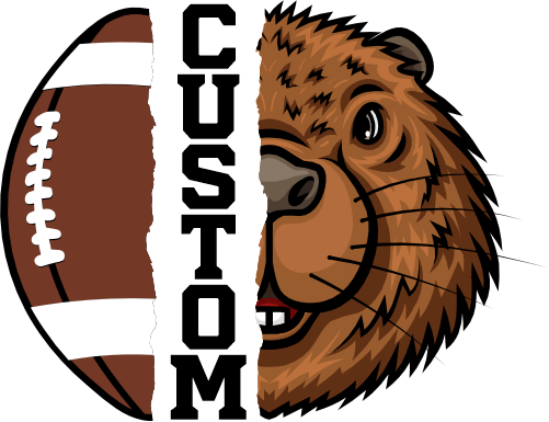 (145-1i-32) Beaver Split Mascot Football