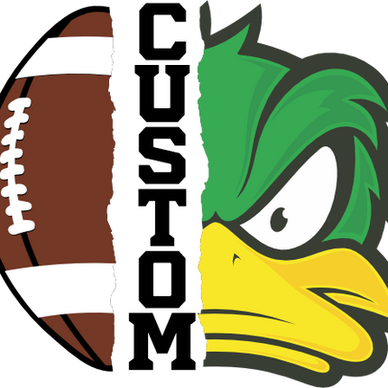 (145-1i-34) Duck Split Mascot Football