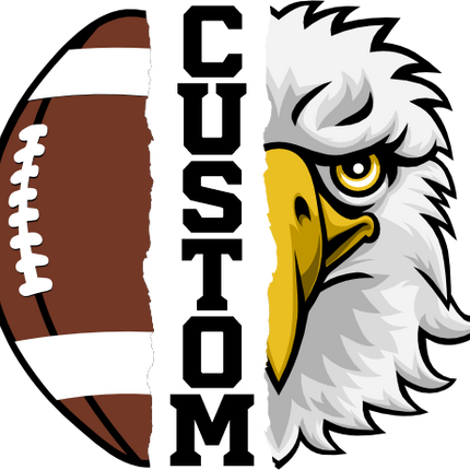 (145-1i-36) Eagle Split Mascot Football