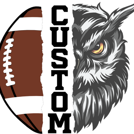 (145-1i-38) Owl Split Mascot Football