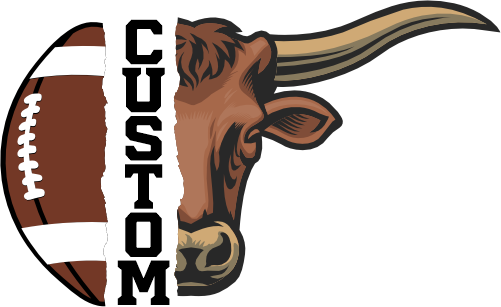 (145-1i-46) Longhorn Split Mascot Football