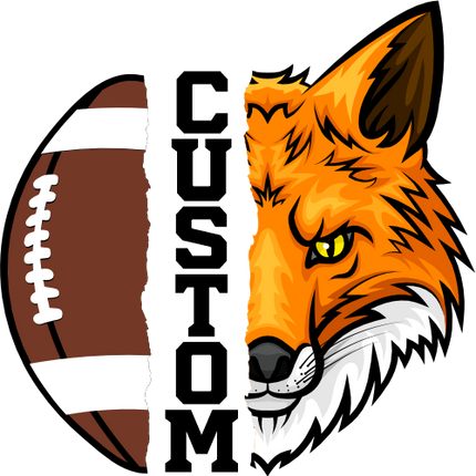 (145-1i-47) Fox Split Mascot Football