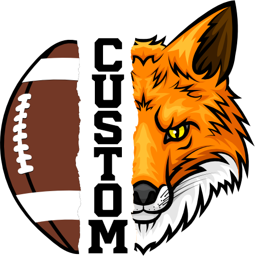 (145-1i-47) Fox Split Mascot Football