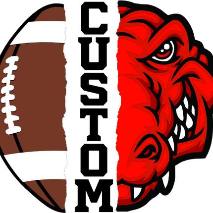 (145-1i-48) Gator Split Mascot Football