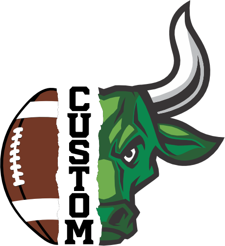 (145-1i-50) Bull Split Mascot Football