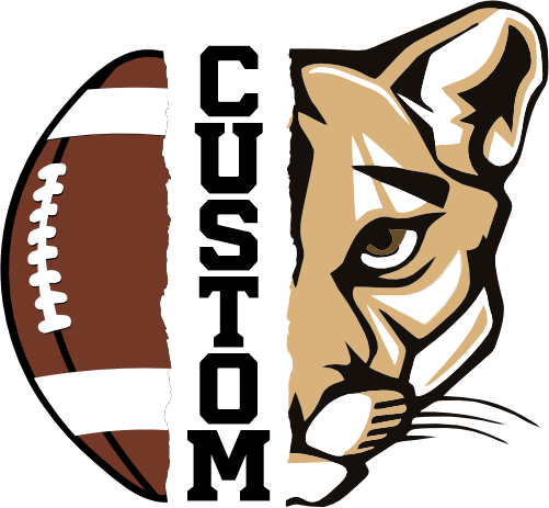 (145-1i-53) Cougar Split Mascot Football