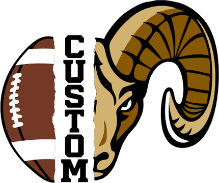(145-1i-54) Ram Split Mascot Football