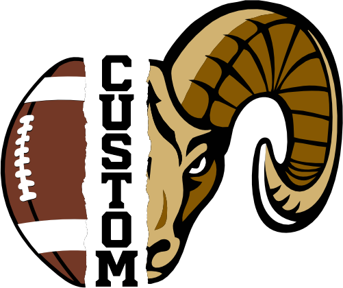(145-1i-54) Ram Split Mascot Football