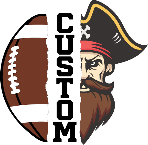 (145-1i-55) Pirate Split Mascot Football