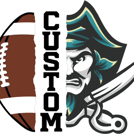 (145-1i-56) Pirate Split Mascot Football