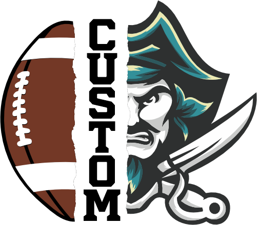 (145-1i-56) Pirate Split Mascot Football