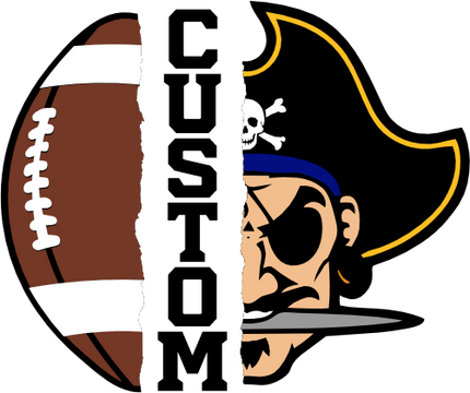 (145-1i-57) Pirate Split Mascot Football