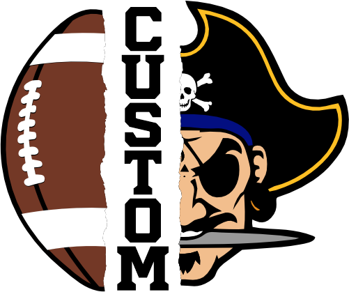 (145-1i-57) Pirate Split Mascot Football