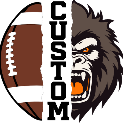 (145-1i-58) Gorilla Split Mascot Football