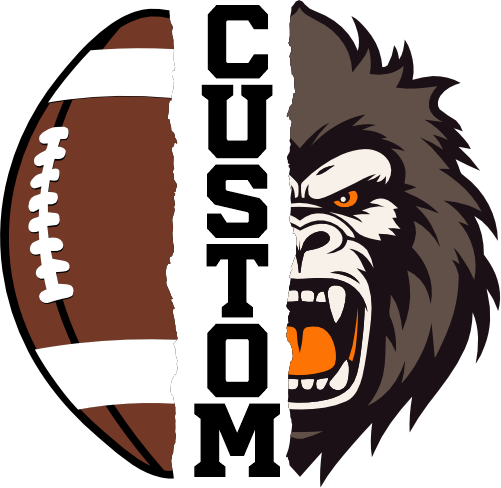 (145-1i-58) Gorilla Split Mascot Football