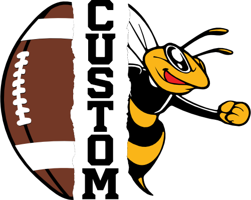(145-1i-59-1) Yellow Jacket Split Mascot Football