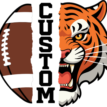 (145-1i-61) Tiger Split Mascot Football