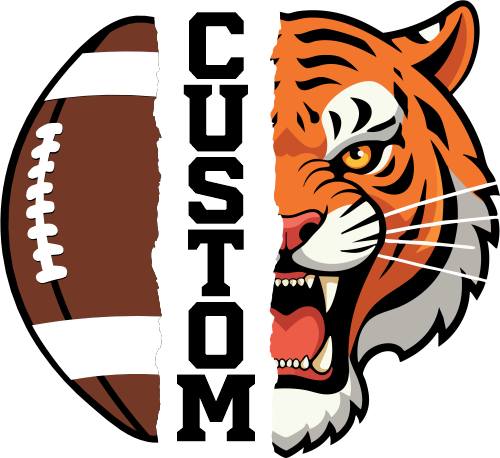 (145-1i-61) Tiger Split Mascot Football