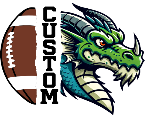 (145-1i-62) Dragon Split Mascot Football