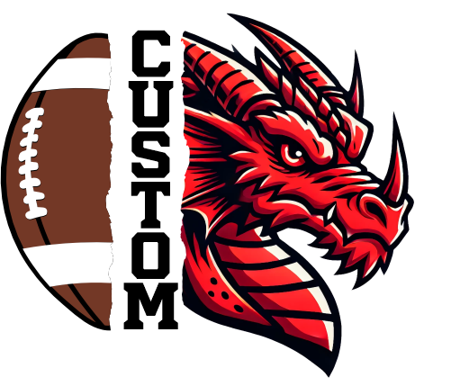(145-1i-63) Dragon Split Mascot Football