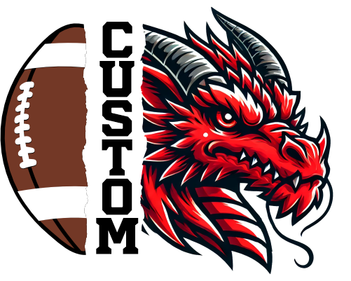 (145-1i-64) Dragon Split Mascot Football