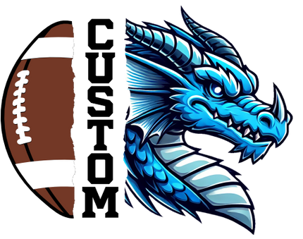 (145-1i-65) Dragon Split Mascot Football