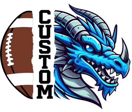 (145-1i-66) Dragon Split Mascot Football