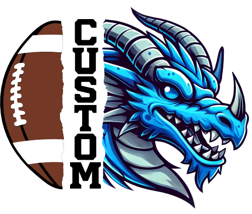 (145-1i-66) Dragon Split Mascot Football