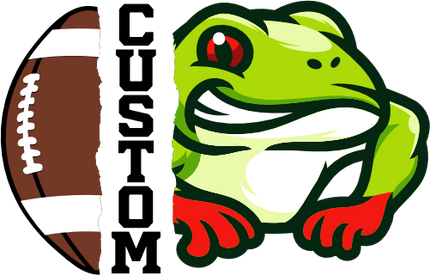 (145-1i-67) Frog Split Mascot Football