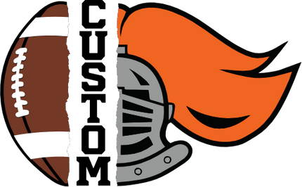 (145-1i-68-1) Knight Split Mascot Football