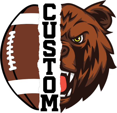 (145-1i-70) Bear Split Mascot Football
