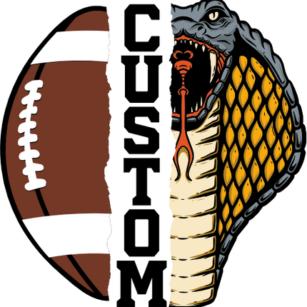 (145-1i-71) Cobra Split Mascot Football