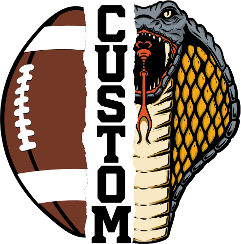 (145-1i-71) Cobra Split Mascot Football
